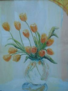 Voir le détail de cette oeuvre: tulipes jaunes à la fenêtre